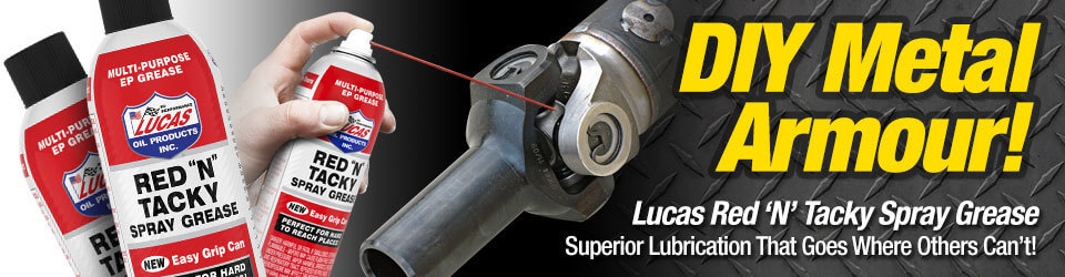 Lucas Red 'N' Tacky Spray Grease - Superior lubrication that foes where others can't